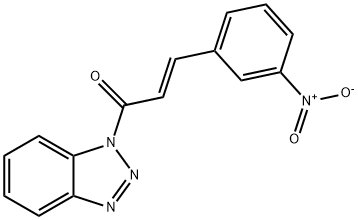 (E)-1-(1H-benzo[d][1,2,3]triazol-1-yl)-3-(3-nitrophenyl)prop-2-en-1-one Struktur