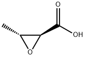 2-Oxiranecarboxylic acid, 3-methyl-, (2S,3R)- Struktur