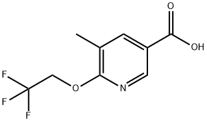 5-methyl-6-(2,2,2-trifluoroethoxy)nicotinic acid 结构式
