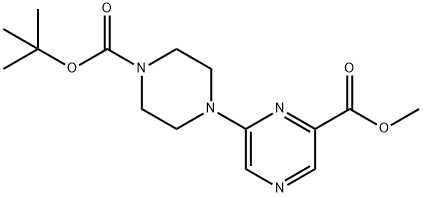 METHYL 6-(4-(TERT-BUTOXYCARBONYL)PIPERAZIN-1-YL)PYRAZINE-2-CARBOXYLATE Structure