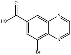 8-Bromoquinoxaline-6-carbox ylic acid Struktur