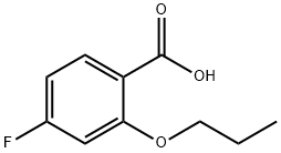 4-氟-2-正丙氧基苯甲酸,1378666-16-0,结构式
