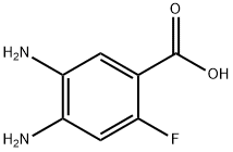 4,5-二氨基-2-氟苯甲酸, 1379099-19-0, 结构式