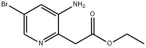 2-Pyridineacetic acid, 3-amino-5-bromo-, ethyl ester Struktur