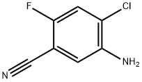 5-氨基-4-氯-2-氟苯腈 结构式