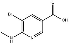 5-Bromo-6-methylamino-nicotinic acid Struktur