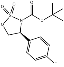 叔丁基(S)-4-(4-氟苯基)-1,2,3-氧杂噻唑烷-3-羧酸酯2,2-二氧代,1379546-50-5,结构式