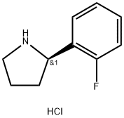 (R)-2-(2-フルオロフェニル)ピロリジン塩酸塩 化学構造式