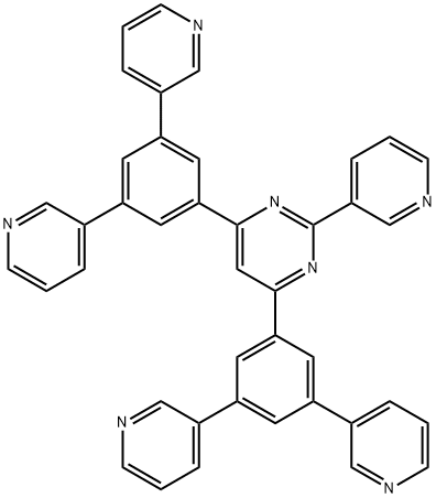 4,6-双(3,5-二(吡啶-3-基)苯基)-2-(吡啶-3-基)嘧啶,1382639-67-9,结构式