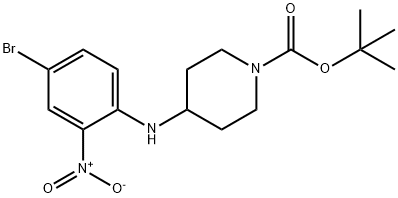 4-(4-ブロモ-2-ニトロフェニルアミノ)ピペリジン-1-カルボン酸TERT-ブチル 化学構造式