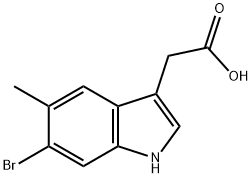 6-Bromo-5-methylindole-3-acetic Acid,1388026-62-7,结构式