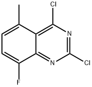 2,4-dichloro-8-fluoro-5-methylquinazoline Struktur