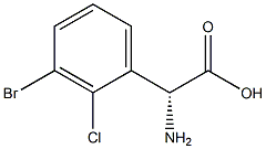 (2R)-2-AMINO-2-(3-BROMO-2-CHLOROPHENYL)ACETIC ACID Structure