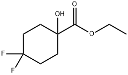 Cyclohexanecarboxylic acid, 4,4-difluoro-1-hydroxy-, ethyl ester Structure