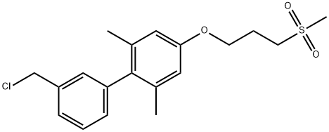 2,6-二甲基-3'-(氯甲基)-4-(3-甲砜基丙氧基)联苯,1394138-49-8,结构式