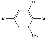 1,4-苯二酚,2-氨基-6-氯 - 结构式