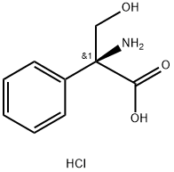(S)-2-amino-3-hydroxy-2-phenylpropanoic acid hydrochloride 结构式