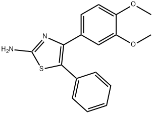 4-(3,4-dimethoxyphenyl)-5-phenyl-1,3-thiazol-2-amine 结构式