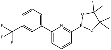 2-(4,4,5,5-tetramethyl-1,3,2-dioxaborolan-2-yl)-6-(3-(trifluoromethyl)phenyl)pyridine,1402233-62-8,结构式
