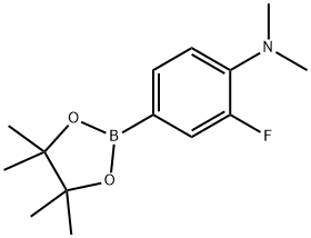 2-fluoro-N,N-dimethyl-4-(4,4,5,5-tetramethyl-1,3,2-dioxaborolan-2-yl)aniline Struktur