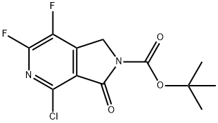 tert-butyl 4-chloro-6,7-difluoro-3-oxo-1H-pyrrolo[3,4-c]pyridine-2(3H)-carboxylate Structure