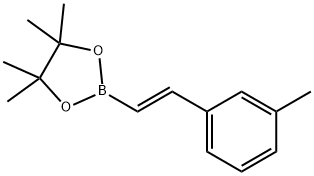 (E) -4,4,5,5-四甲基-2-(3-甲基苯乙烯基)-1,3,2-二氧杂硼烷 结构式