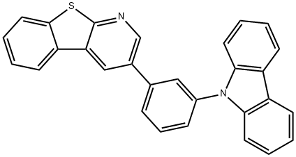 3-(3-(9H-咔唑-9-基)苯基)苯并[4,5]噻吩并[2,3-B]吡啶, 1421599-23-6, 结构式