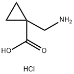 1-(aminomethyl)cyclopropanecarboxylic acid hydrochloride Struktur