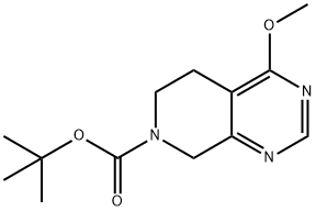 7-Boc-4-methoxy-5,6,7,8-tetrahydropyrido[3,4-d]pyrimidine Struktur