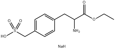 DL-4-磺甲基苯丙氨酸乙酯单钠盐, 142348-50-3, 结构式
