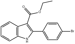 ethyl 2-(4-bromophenyl)-1H-indole-3-carboxylate Structure