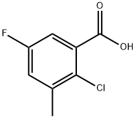 2-Chloro-5-fluoro-3-methylbenzoic acid Struktur