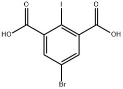 5-溴-2-碘间苯二甲酸,1428236-21-8,结构式