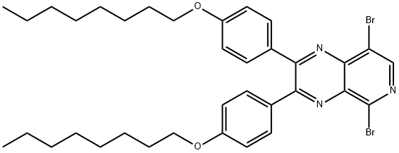 5,8-dibromo-2,3-bis(4-(octyloxy)phenyl)pyrido[3,4-b]pyrazine Structure