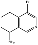4-ブロモ-5,6,7,8-テトラヒドロイソキノリン-8-アミン 化学構造式