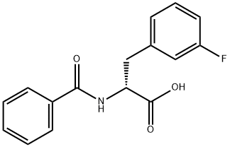 N-苯甲酰基-D-3-氟苯丙氨酸, 143051-56-3, 结构式