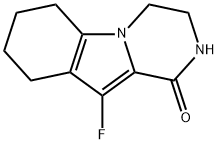 10-FLUORO-3,4,6,7,8,9-HEXAHYDROPYRAZINO[1,2-A]INDOL-1(2H)-ONE Struktur