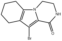 10-BROMO-3,4,6,7,8,9-HEXAHYDROPYRAZINO[1,2-A]INDOL-1(2H)-ONE Struktur