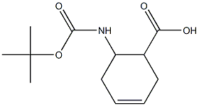 6-[(2-methylpropan-2-yl)oxycarbonylamino]cyclohex-3-ene-1-carboxylic acid Structure
