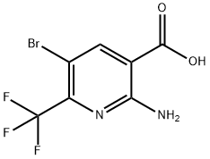 3-羧酸-2-氨基-5-溴-6-三氟甲基吡啶 结构式