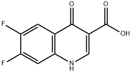 6,7-Difluoro-4-oxo-1H-quinoline-3-carboxylic acid Struktur