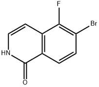 6-bromo-5-fluoro-1,2-dihydroisoquinolin-1-one Struktur
