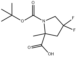 1-(Tert-Butoxycarbonyl)-4,4-Difluoro-2-Methylpyrrolidine-2-Carboxylic Acid Structure