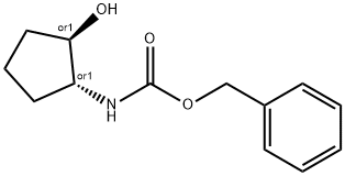 benzyl (+/-)-trans-(2-hydroxycyclopentyl)carbamate Struktur