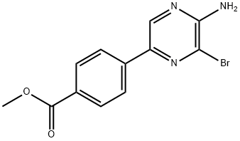 methyl 4-(5-amino-6-bromopyrazin-2-yl)benzoate Structure