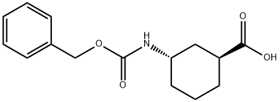 (1S,3S)-3-(((benzyloxy)carbonyl)amino)cyclohexanecarboxylic acid 结构式