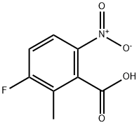 3-氟-2-甲基-6-硝基苯甲酸,146948-51-8,结构式