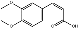顺式-3,4-二甲氧基苯丙烯酸, 14737-88-3, 结构式