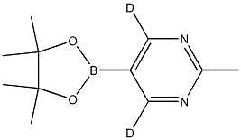 2-methyl-4,6-dideutero-5-(4,4,5,5-tetramethyl-1,3,2-dioxaborolan-2-yl)pyrimidine 化学構造式