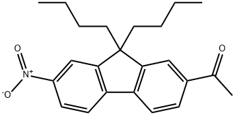 2-Nitro-7-acetyl-9,9-dibutylfluorene Structure